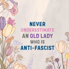 Antifascist Garden Flag – 18x24 Floral Border Design