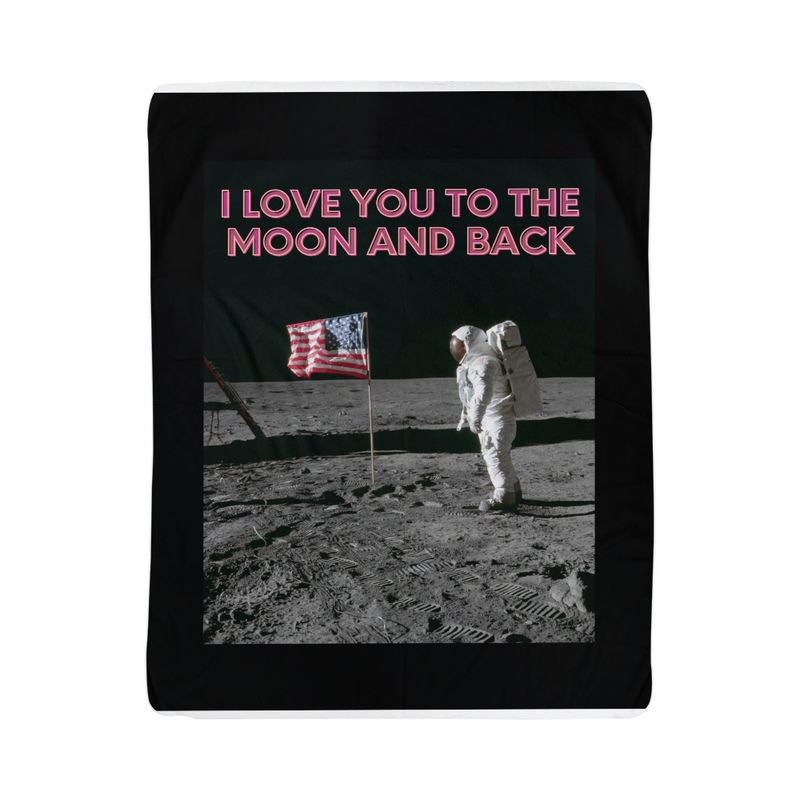 I Love You to the Moon and Back Sherpa Blanket