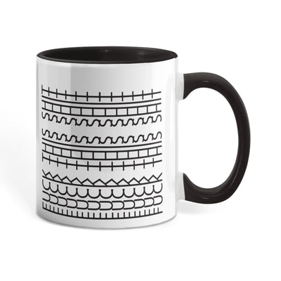 Good Vibes Only Mug (11oz/15oz) with Sneaky Fck This Sht coded pattern