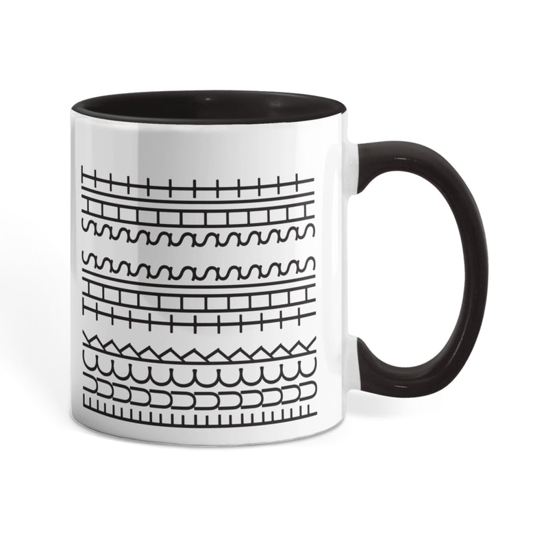 Good Vibes Only Mug (11oz/15oz) with Sneaky Fck This Sht coded pattern