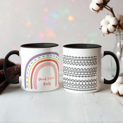 Good Vibes Only Mug (11oz/15oz) with Sneaky Fck This Sht coded pattern