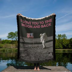 I Love You to the Moon and Back 46" x 56" Woven Blanket