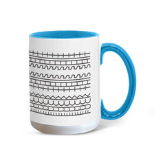 Good Vibes Only Mug (11oz/15oz) with Sneaky Fck This Sht coded pattern
