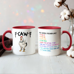 F-CAW-F Color Pop Mug (15 oz, 11 oz, various colors)