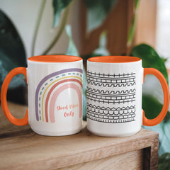 Good Vibes Only Mug (11oz/15oz) with Sneaky Fck This Sht coded pattern
