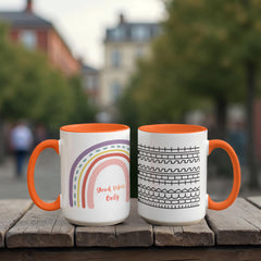 Good Vibes Only Mug (11oz/15oz) with Sneaky Fck This Sht coded pattern