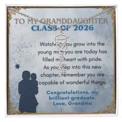 2026 Graduation Personalized Name Necklace - Grandma to Granddaughter