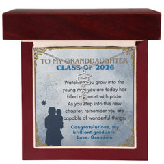 2026 Graduation Personalized Name Necklace - Grandma to Granddaughter