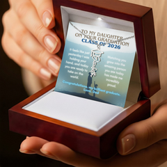 Personalized 2026 Graduation Name Necklace - Dad to Daughter