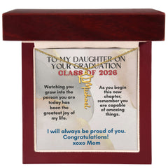 Graduation 2026 Personalized Name Necklace from Mom
