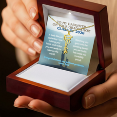 Personalized 2026 Graduation Name Necklace - Dad to Daughter